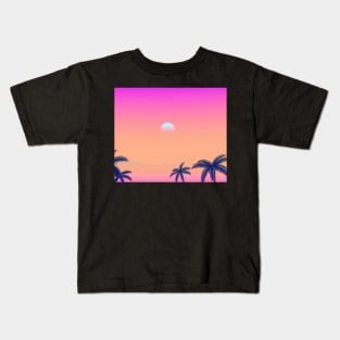 peaceful tropical sunset Kids T-Shirt